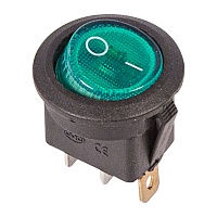 Переключатель клавишный MIRS-101-8-G/3P on-off зелёный