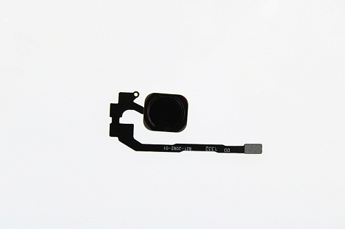 Шлейф кнопки HOME для iPhone 5s с толкателем + сканер отпечатка (черный)