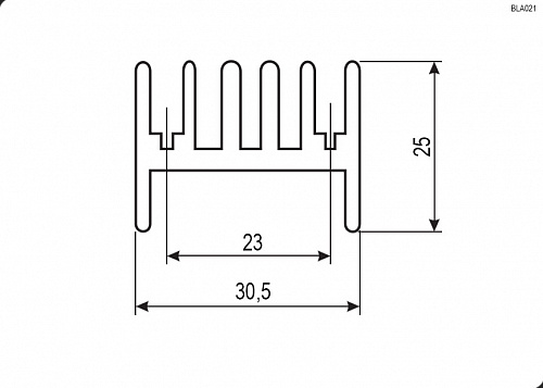 Охладитель BLA021-25  25х30,5х25мм