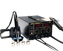 Паяльная станция с феном и паяльником Yihua YH968DA+-iii УЦЕНКА