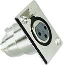 XLR гнездо на панель 28 3F, Разъём