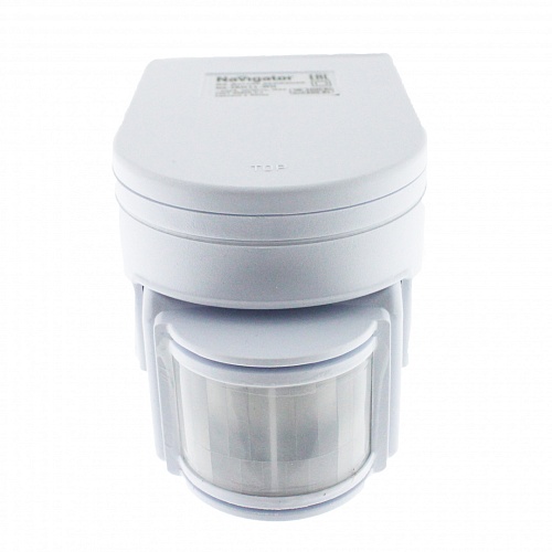 Датчик движения инфракрасный Navigator NS-IRM11-WH настенный, белый, угол 180°, IP20