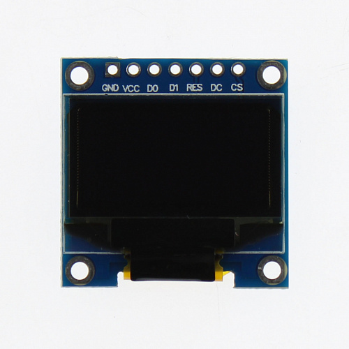 Дисплей OLED 0,96" 128x64 SPI SSD1306 (7 контактов) синий, для Arduino