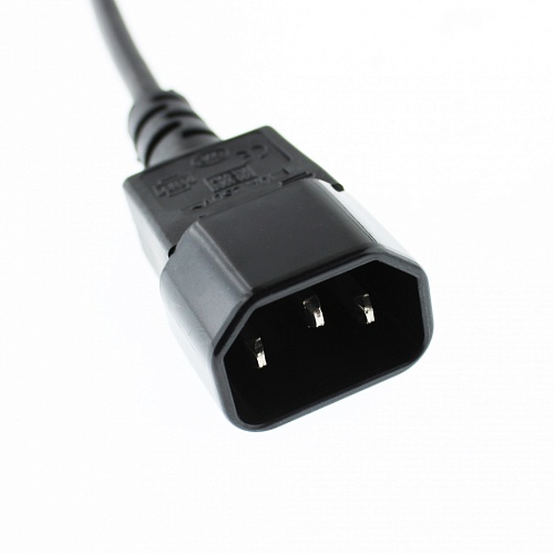 Кабель питания сист.блок-монитор Cablexpert PC-189, 1,8м, C13-С14, 6A, черный, с заземлением