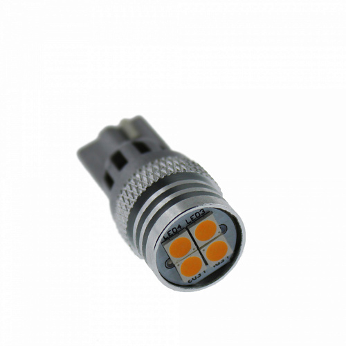 Светодиодная лампа T10 (WY5W) Vizant 12V B382 4 SMD Yellow 2 шт.