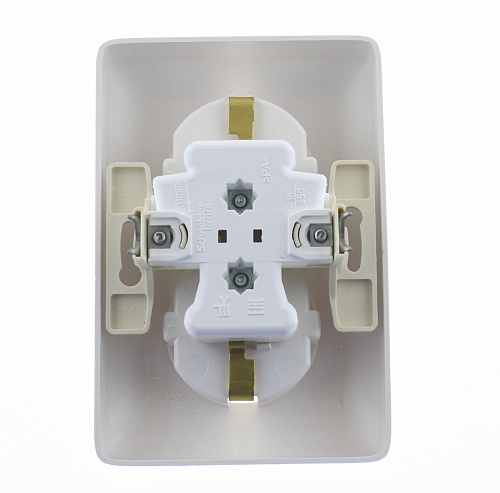 Розетка 2-ая с/у с з/к Schneider Electric ХИТ 250V 16A белый