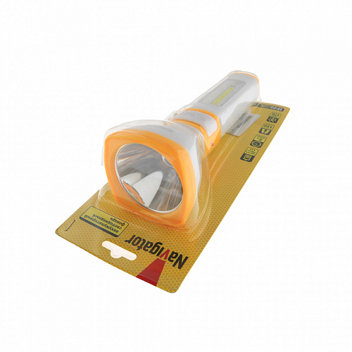Светодиодный фонарь Navigator NPT-CP26-ACCU пласт.1LED,2Вт+1COB,2Вт lead-acid 0,7Ач