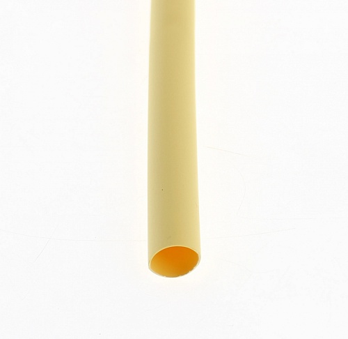 Трубка термоусадочная 6/2мм (3:1) желтая, клеевая (1 метр)
