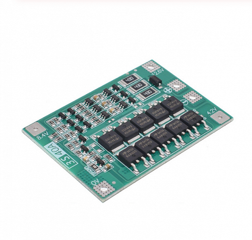 Модуль заряда и защиты Li-Ion АКБ BMS 3х18650 (3S 40A, с балансировкой) для Arduino   