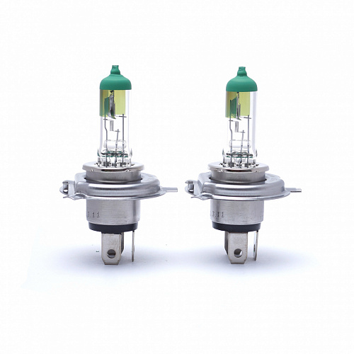 Галогенная лампа головного света H4 Philips ColorVision Green 12V 60/55W P43t-38 12342CVPB 2шт