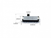 Переключатель движковый MSK-12C03-07 8Pin