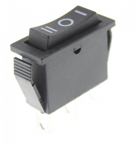 Переключатель клавишный KCD3-103-C6-B/3P on-off-on черный 