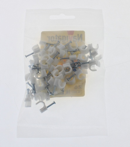 Скоба-держатель для плоского кабеля NCS-06-50 (50 шт)