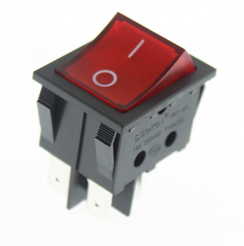 Переключатель клавишный RK1-03 on-off красный