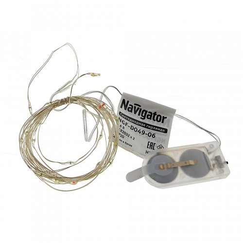 Гирлянда «нить» портативная Navigator NGF-D049-06 RGBY 3.2м микро роса CR2032х2