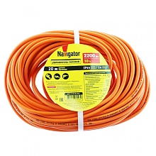 Удлинитель шнур без з/к 1 гнездо 20 метров ПВС 2х1мм2 Navigator (NPE-C-20-X-2x1)