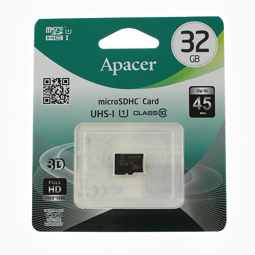 Карта памяти Apacer micro SD 32Gb Class10 UHS-1 