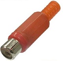 RCA гнездо на кабель RP-406 (красный, пластик), Разъём