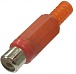RCA гнездо на кабель RP-406 (красный, пластик), Разъём