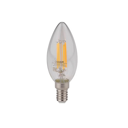 Лампа филаментная светодиодная OSRAM LED SCL B 60 DIM 5W/827 230V CL E14 520lm Filament
