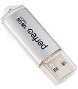 Карта памяти Perfeo USB3.0 128GB C14 Silver metal series