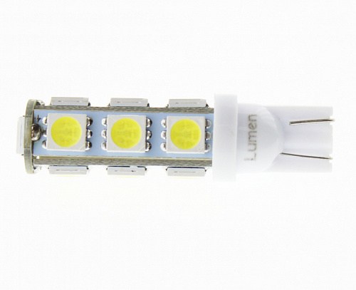 Светодиодная лампа T10 (W5W) 12V 5050 13 SMD LED White Lumen