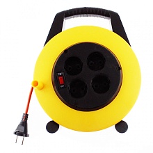 Удлинитель силовой на закрытой катушке без з/к 4 гнезда 10 метров ПВС 2х0.75мм2 Navigator (NPE-RС-04-10-X-2x0.75)