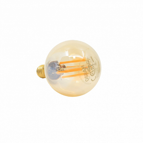 Лампа филаментная светодиодная "шар" OSRAM 1906 CP35 4W 410lm 2400К E14 золотистая 1 Повреждение упаковки