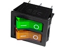 Переключатель клавишный IRS-2101-1B3 Y+G/B on-off жёлтый-зеленый