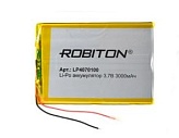 Robiton LP4070100 (Li-pol, 3.7V,  3000mAh, 4х70x100mm) 