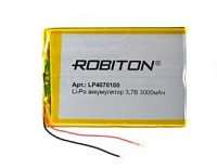 Robiton LP4070100 (Li-pol, 3.7V,  3000mAh, 4х70x100mm) 