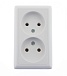 Розетка 2-ая о/у без з/к Schneider Electric ХИТ 250V 16A белый