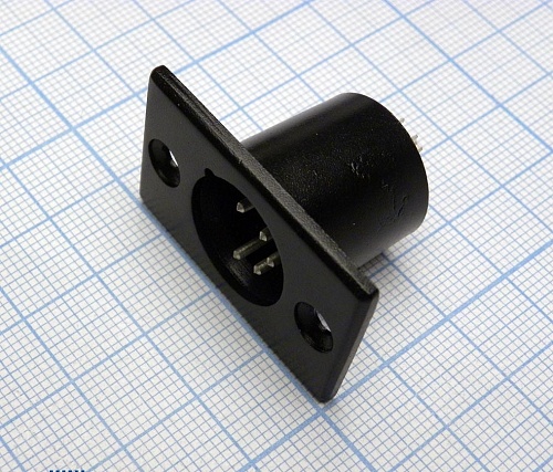 XLR штекер на панель 25 5M, Разъём