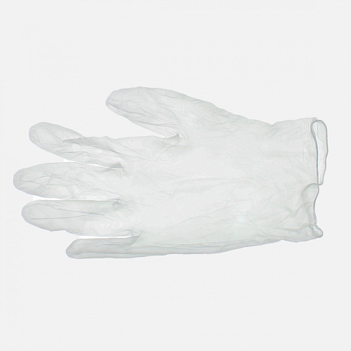Перчатки защитные виниловые M (прозрачные), уп/ 3 пары
