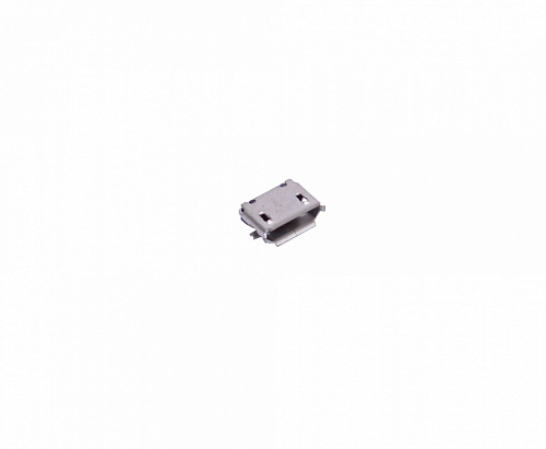 microUSB2.0 тип B, SMD (без фиксат. в отверст.) гнездо на плату (5 конт.), Разъём