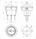 Переключатель клавишный KCD1-101N-8-C3-R/3P on-off красный