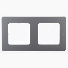 Рамка Legrand Inspiria 2 поста алюминий