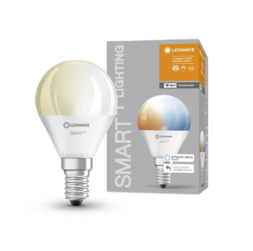 Лампа "шар" светодиодная Ledvance Smart+ WiFi P40 5W 470lm White (2700…6500К) 230V E14