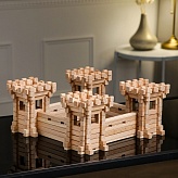 Конструктор деревянный Лесная мастерская «Крепость с башнями», 282 детали, массив бука