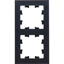 Рамка универсальная AtlasDesign 2 поста ATN001002 карбон