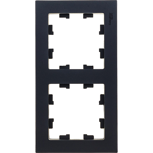 Рамка универсальная AtlasDesign 2 поста ATN001002 карбон