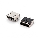 HDMI-DIP-F-19pin гнездо на плату угловой, Разъём