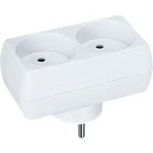 Разветвитель "линейный" без з/к 2 гнезда Navigator (NAD-L-2X-C-WH)