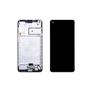Дисплей для Samsung Galaxy A21s (A217F) модуль c рамкой Черный - OR Ref. (SP)