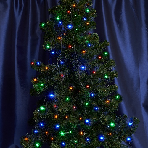 Гирлянда 230V 600 LED 60м, мульти плавная смена цветов, IP44, шнур 3м, CL08