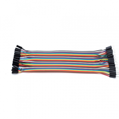 Набор проводов соединительных штекер-гнездо 20см, 40шт для Arduino