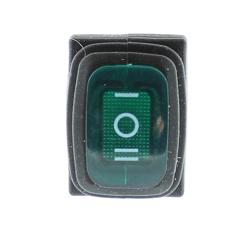 Переключатель клавишный SB008 IP65 on-off-on зеленый