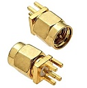 SMA-3401 штекер на плату GOLD, Разъём высокочастотный