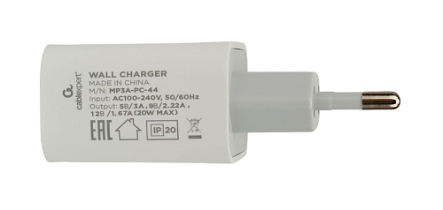 Зарядное устройство Cablexpert MP3A-PC-44, (3А),Type-C