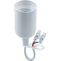 Патрон Navigator NLH-P-F-WH-E27-TB пластиковый белый с КЗВ